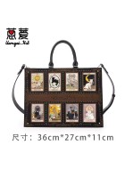 Sweet Rose Magic Cat Small and Large Tote Bag(Limited Stock/5 Colours/Full Payment Without Shipping)